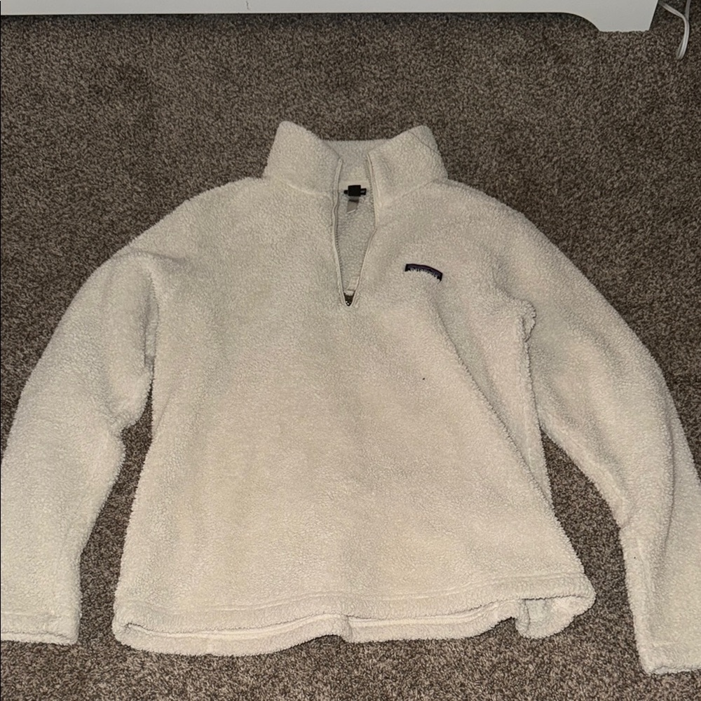 Women's White Fleece Sweater